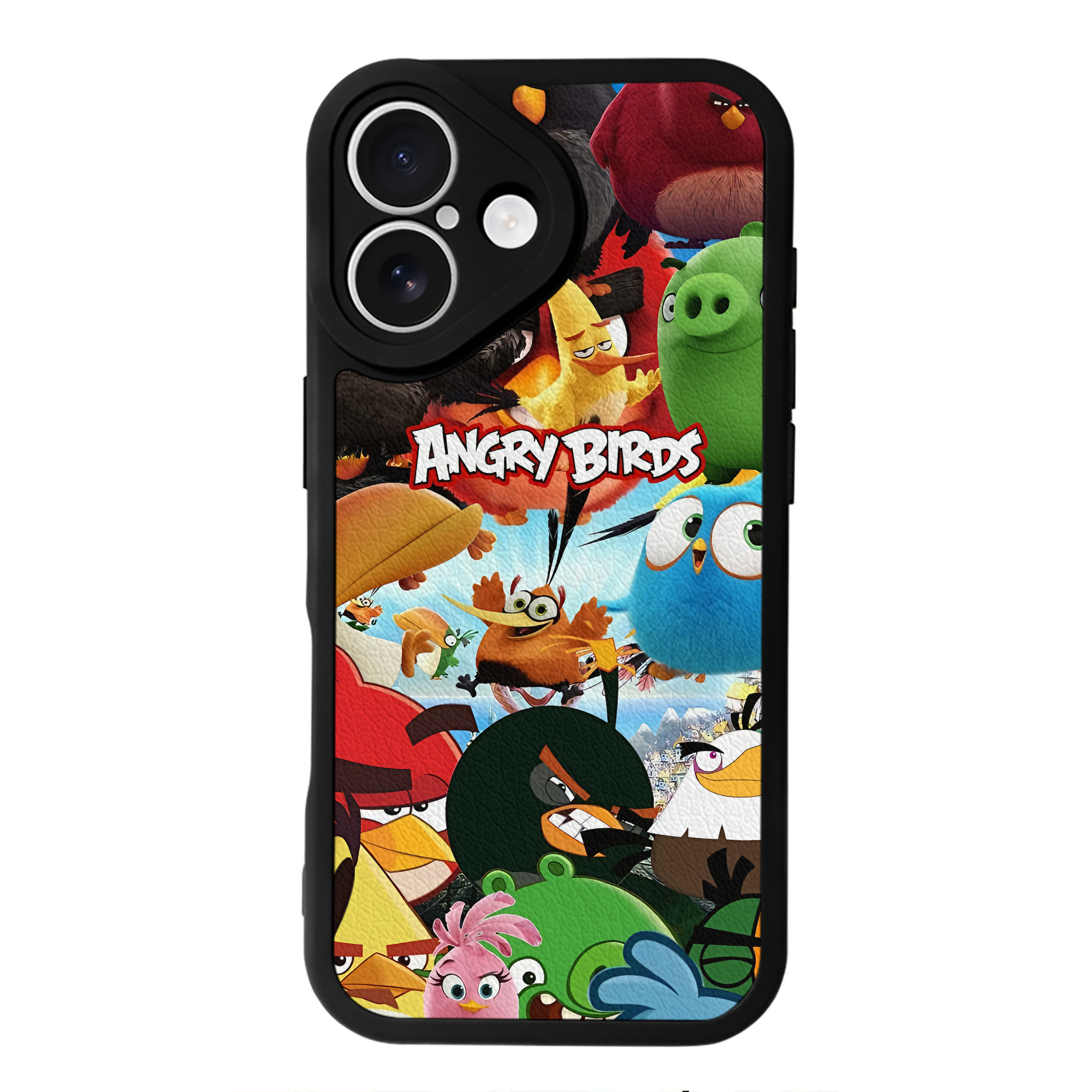 （画像用） Angry Birds アングリーバード 【iPhone 16シリーズ対応】シリコンスマホケース（レザー調） 材質：シリコン